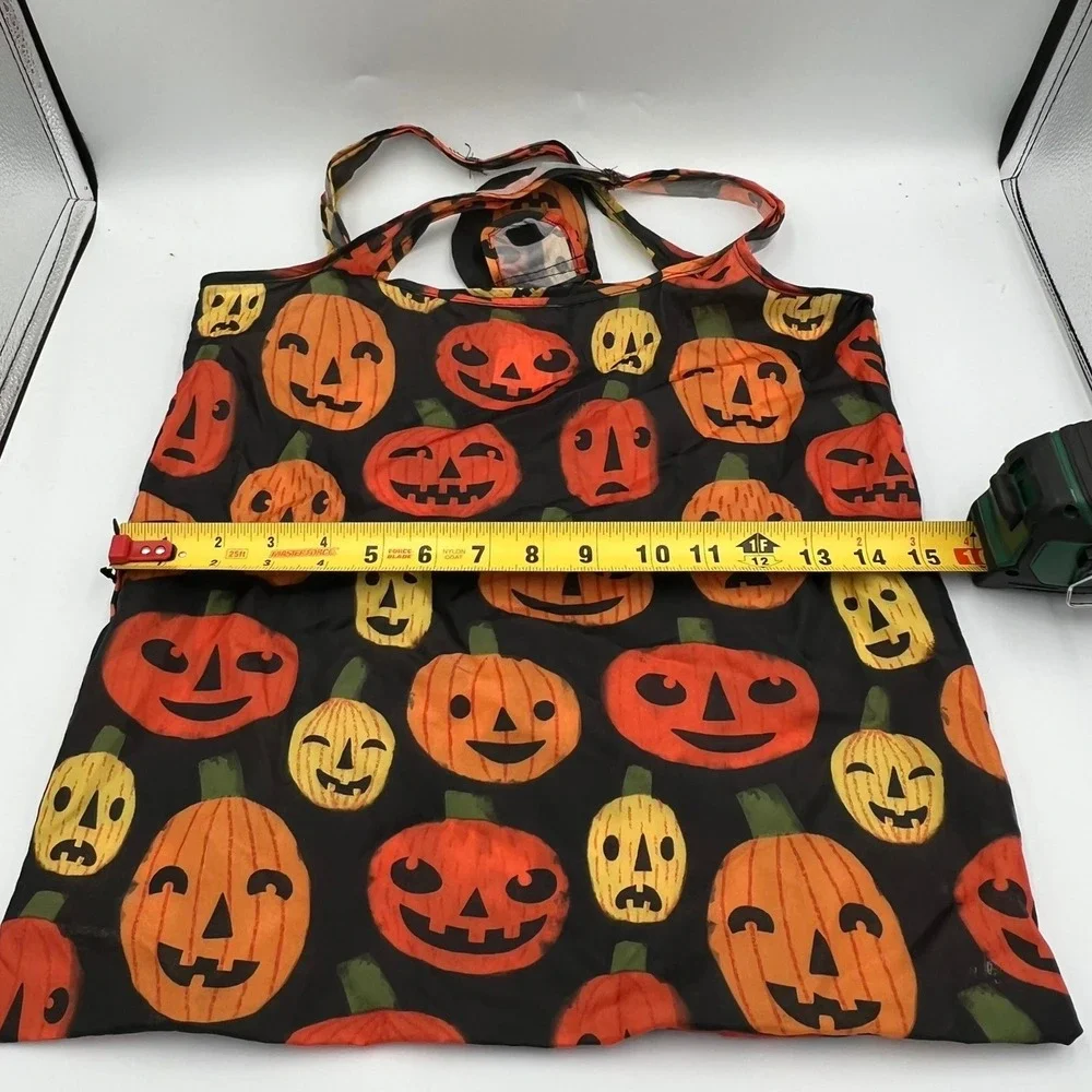 Target Reusable Tote Bag Unisex OS Black Orange NWOT Pumpkin Halloween Pouch